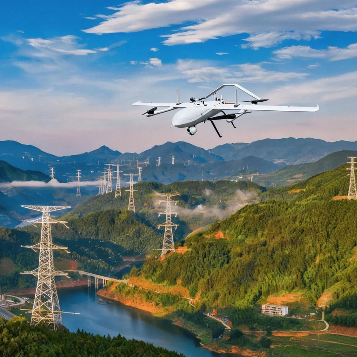 va h50z drone for power line inspection