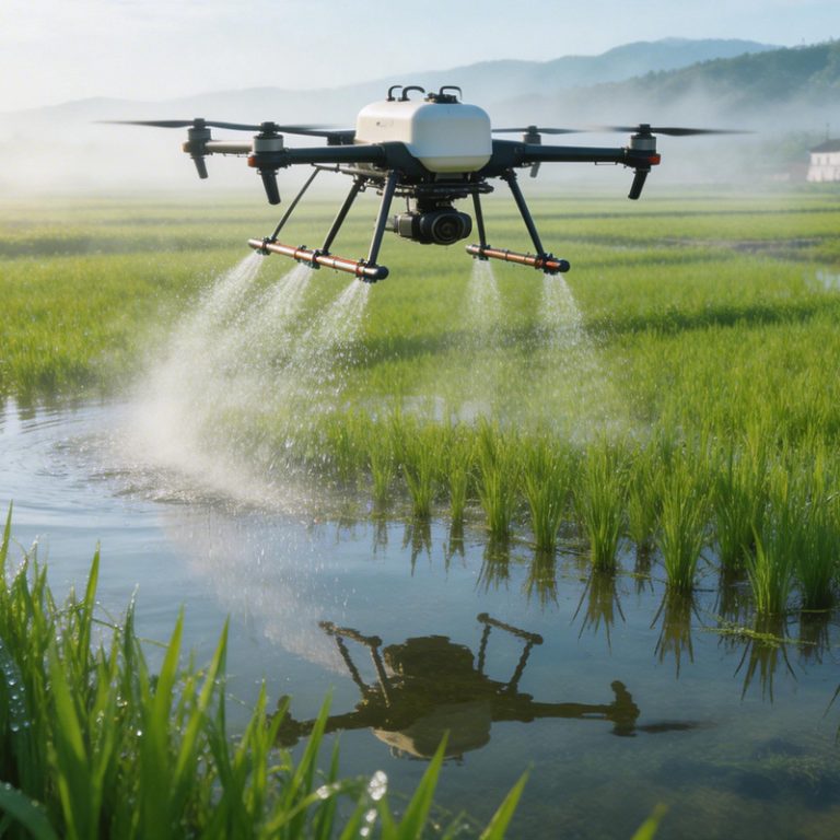 Drone Fertilization in Rice Paddies