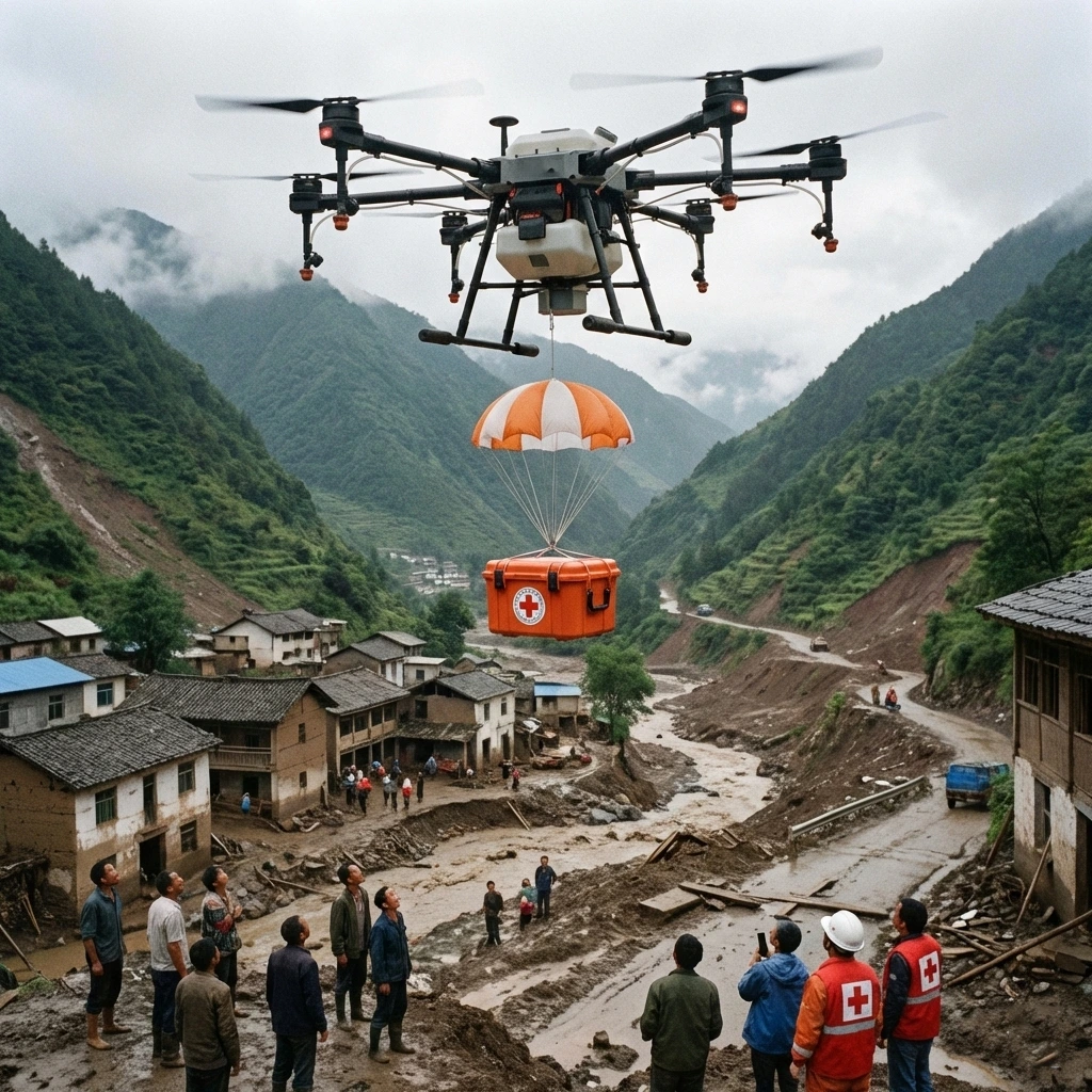 Transport drones are used for emergency cargo transportation