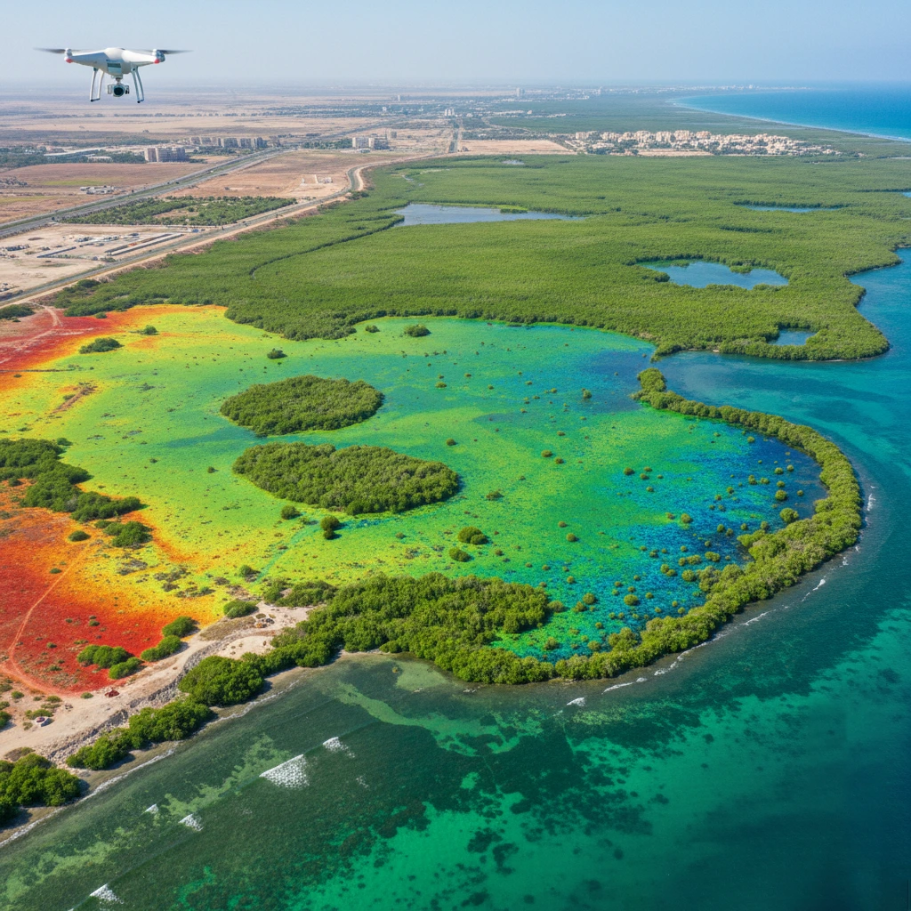 UAV monitoring wetlands and vegetation health in UA