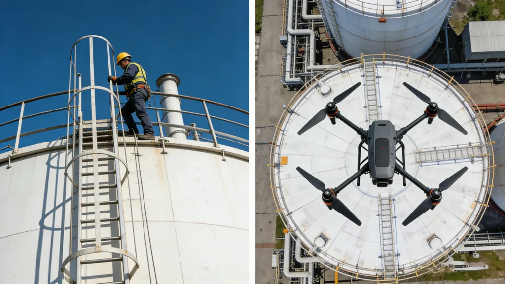 Comparison between traditional roof inspection with workers and drone roof inspection_11zon