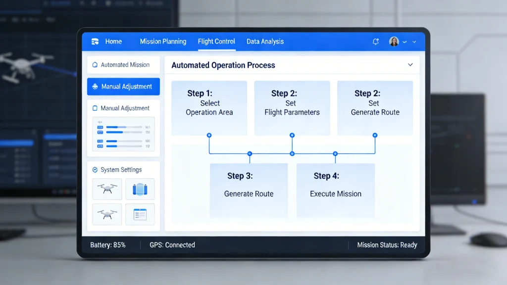 Flight planning software interface for pesticide spraying drone route optimization