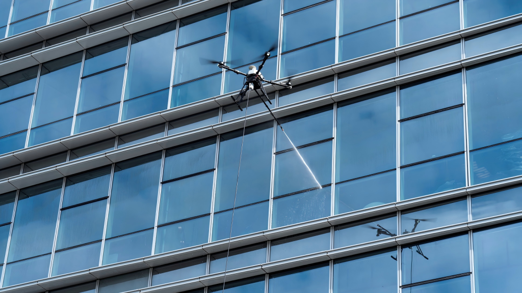 drone for cleaning high buildings