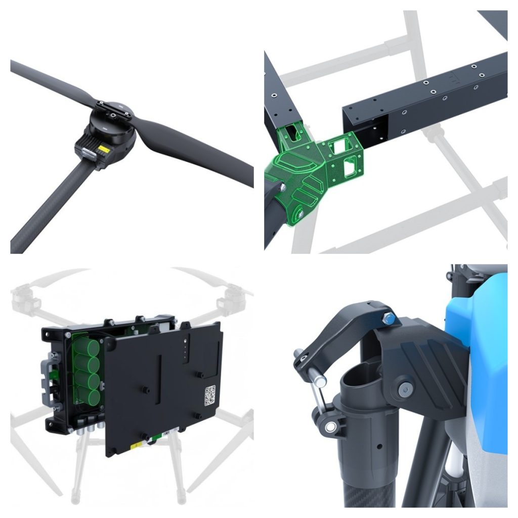 Schematic diagram of industrial drone structure