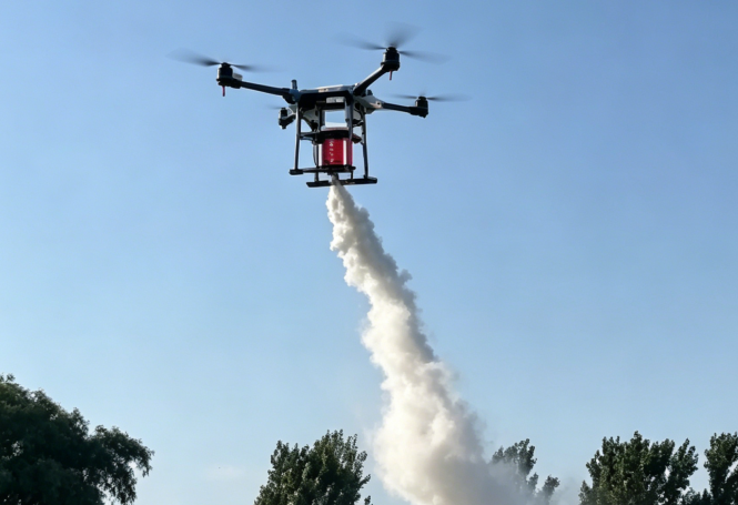 how drone for fire fighting work