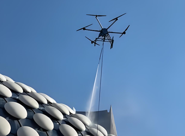 what is drone roof cleaning