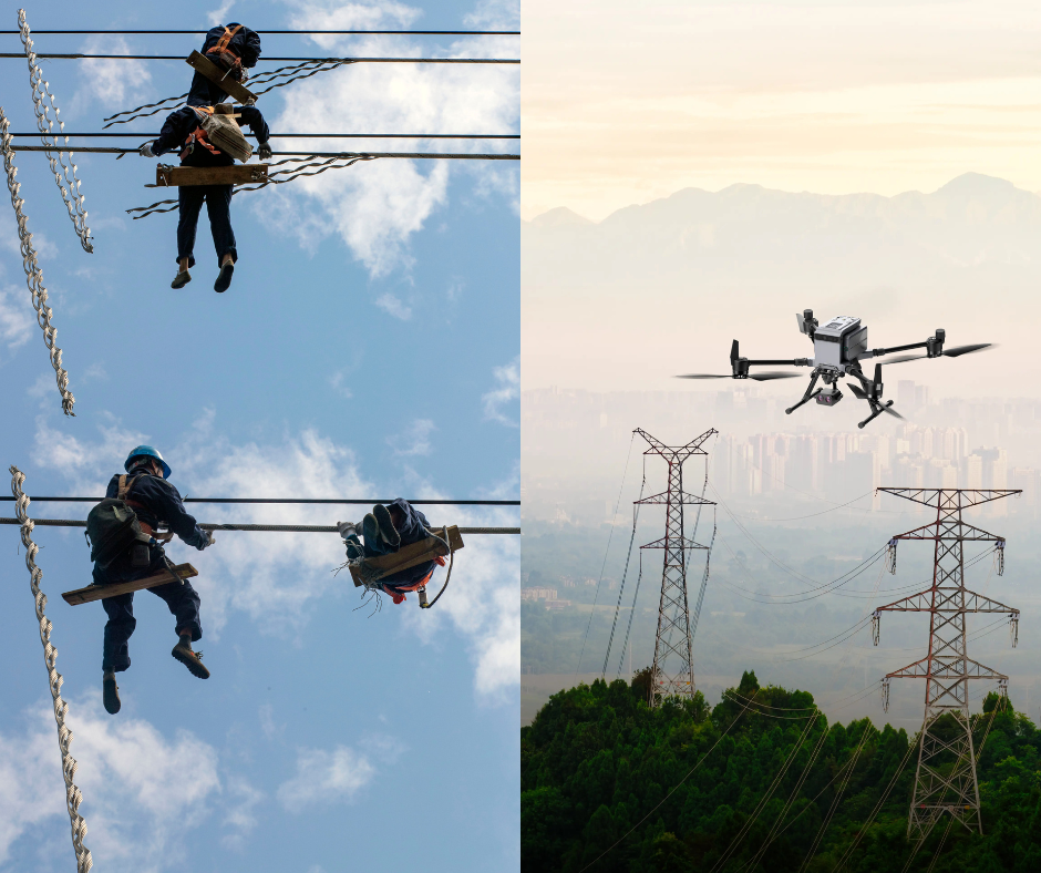 Comparison of manual inspection vs. inspection drone