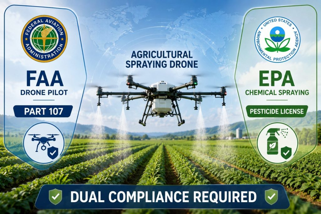 FAA agricultural drone spraying regulations
