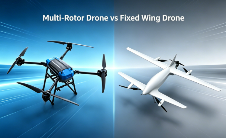 multi rotor drone vs fixed wing drone