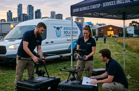 start a drone business