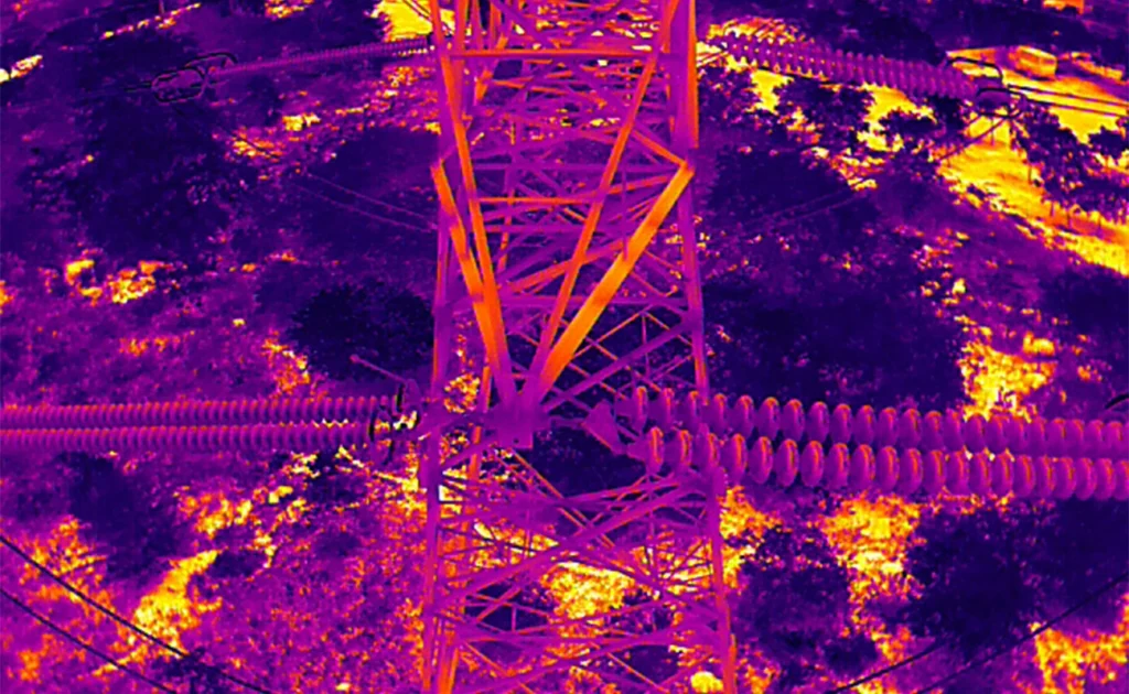 thermal imaging drone inspection of electrical hotspots