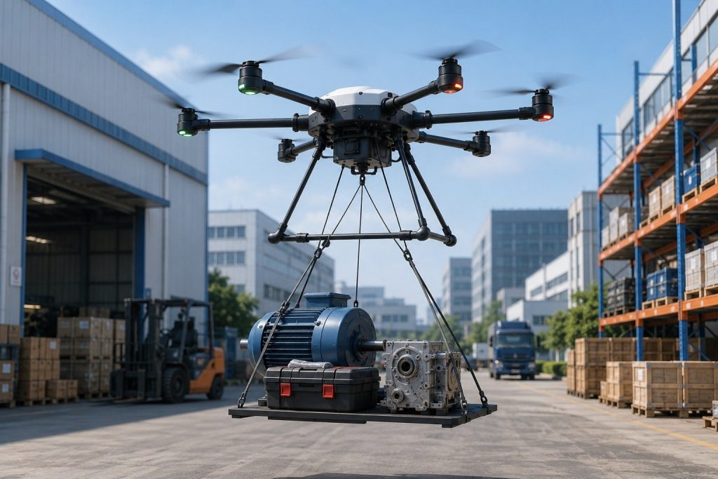 30kg logistics drone transporting industrial equipment