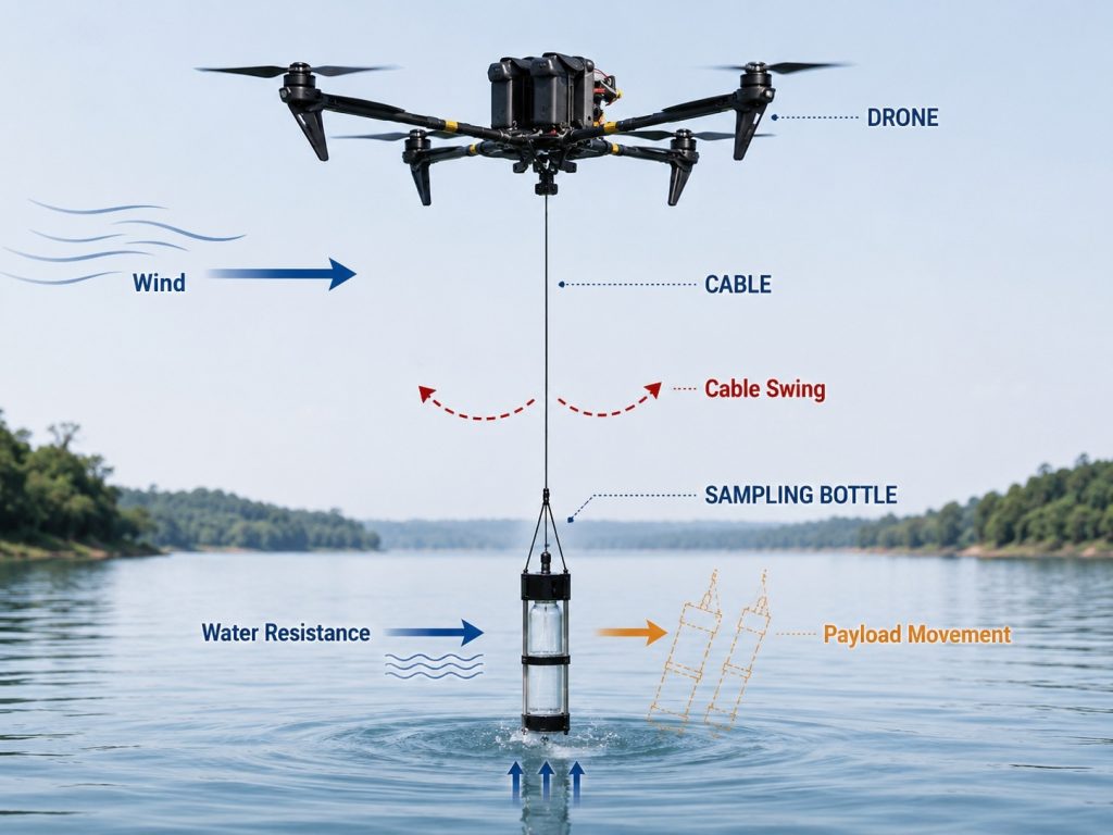 Engineering challenges affecting drone water sampling stability