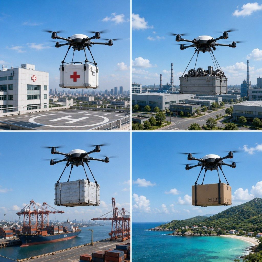 Typical applications of logistics drones
