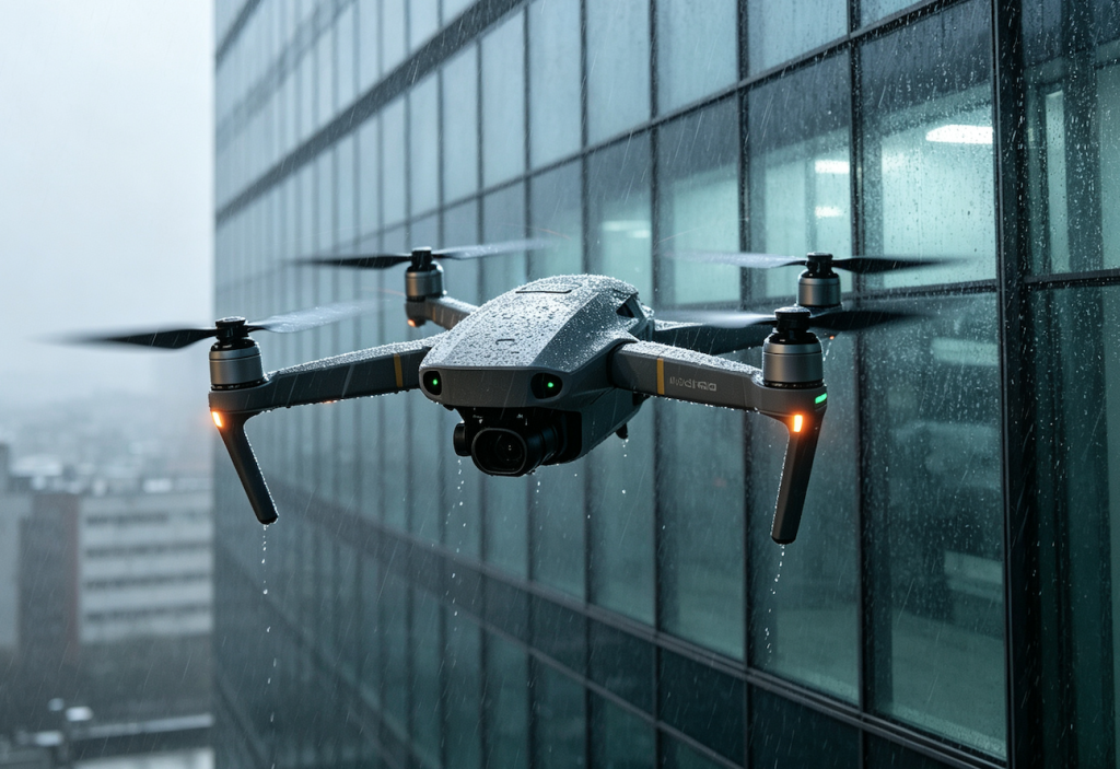 drone in the rain