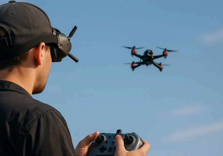 how far can drone fly from the controller