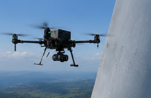 procedure for drone wind turbine blade inspection
