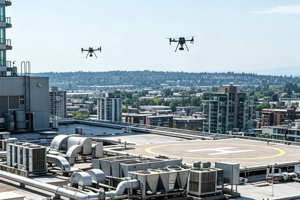 drone inspection for building