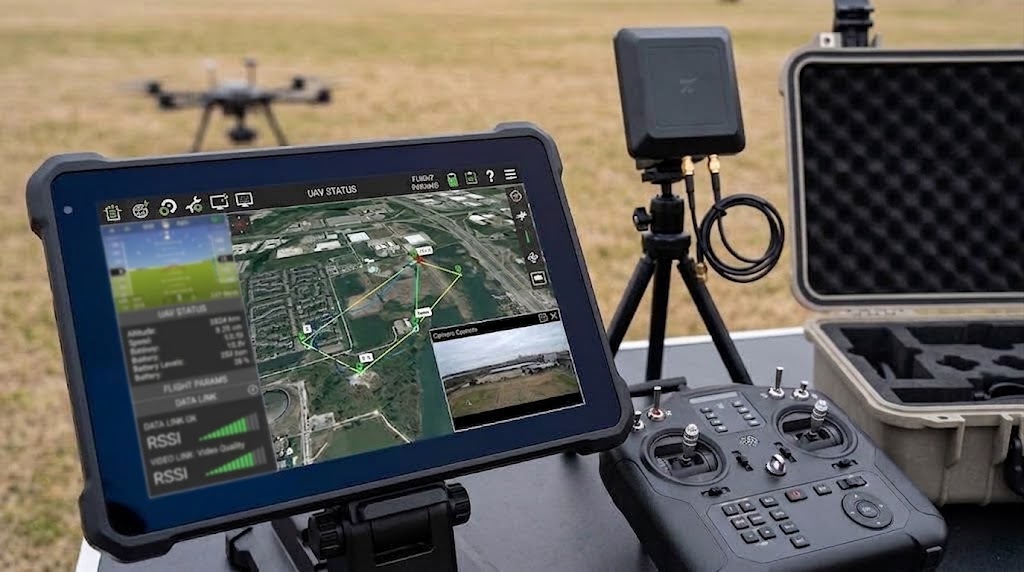Cleaning drone ground station and remote controller for MCMC review