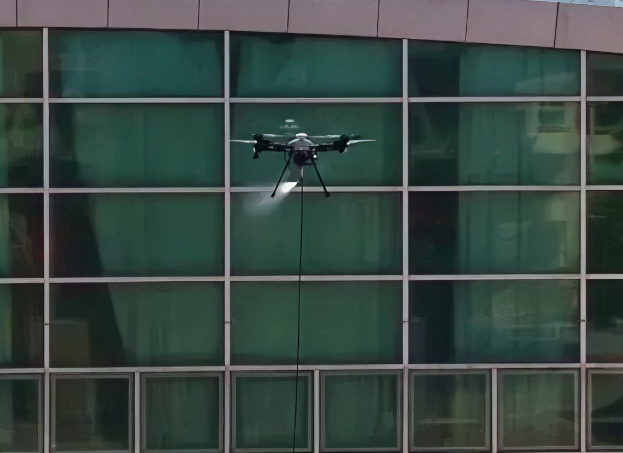 cleaning drone for industrial building