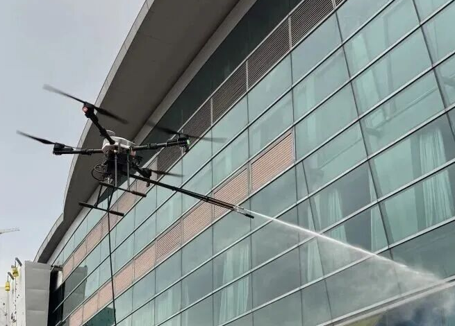 high pressure cleaning drone