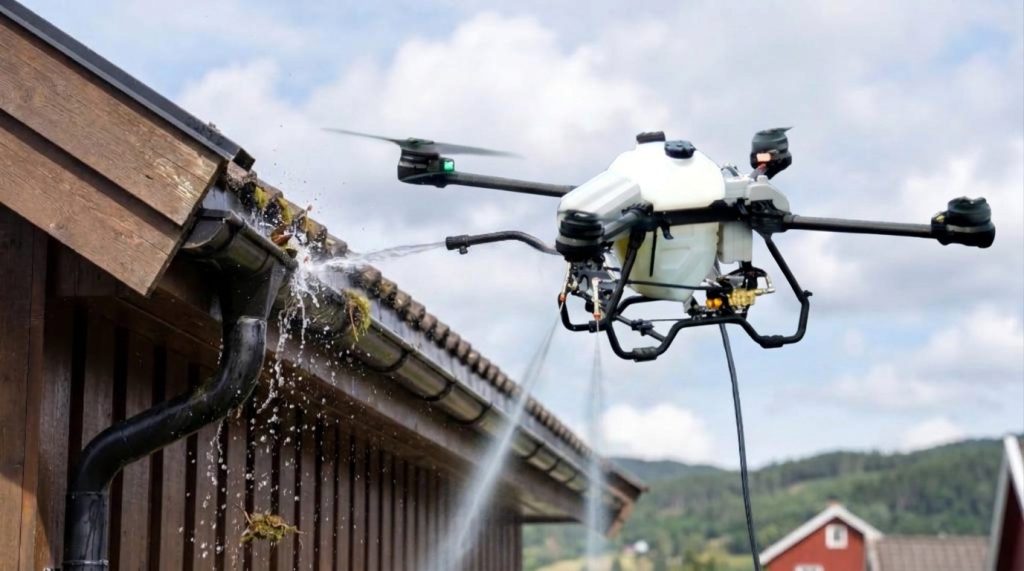 VA-D15R Gutter Cleaning Drone for Industrial Roof Drainage Maintenance